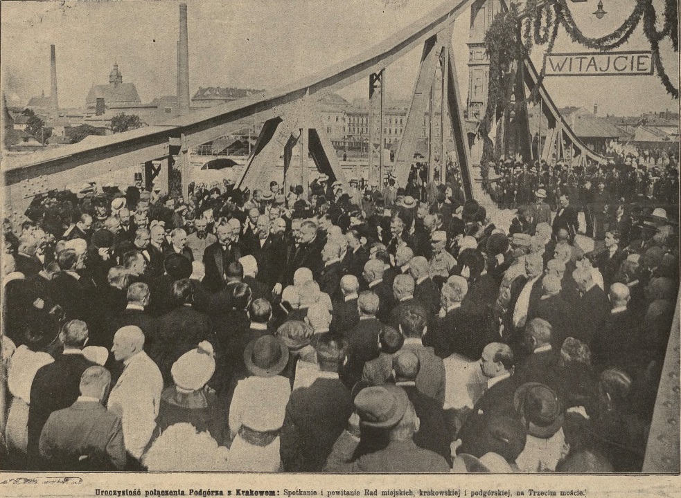 Uroczystość połączenia Podgórza z Krakowem, Nowości Ilustrowane nr 28, 1915 ©
